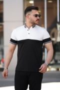 Erkek Yakalı çift Renk Kısa Kollu T-shirt resmi